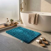 FLOORDIREKT Badmat - Sky Soft - Douchemat - Anti-Slip - Turquoise - 50 x 80 cm