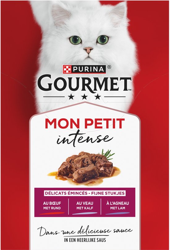 Gourmet Mon Petit Intense - Kattenvoer Natvoer - Vlees - 48 x 50 g