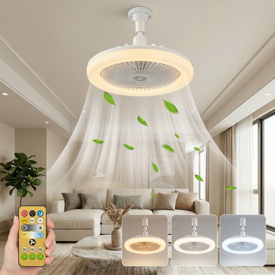 Plafondventilator Freelight Brezza Zwart Losse Lichtmodule - Don Luce