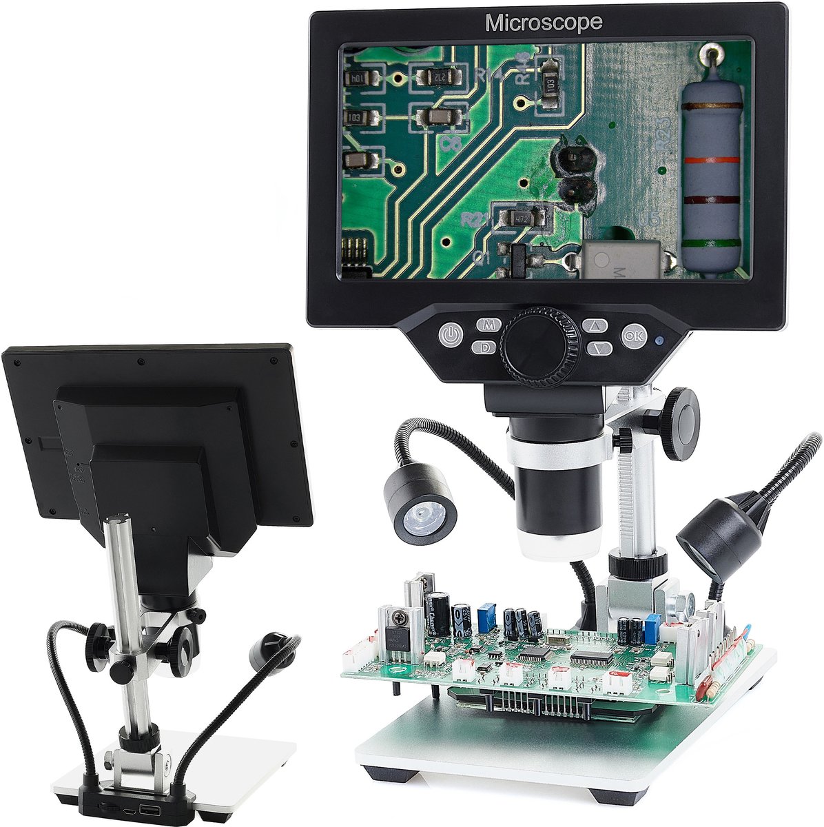 TECHREBAL G1200 Serie - Digitale Microscoop - 1200x Vergroting - 12MP - 7-inch LCD