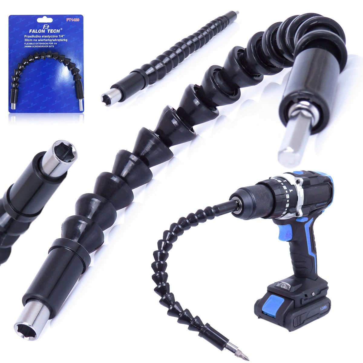 Flexibele Verlengkabel 1/4" 30cm voor Boormachine/Schroefmachine