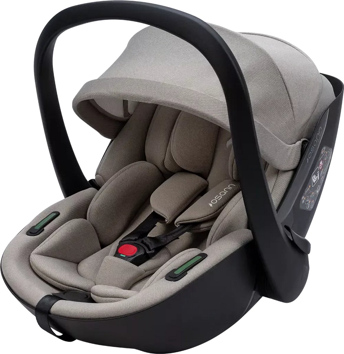 Osann Cuddle i-Size Autostoel 40-150 cm – Isofix – R129 – Groep 0/1/2/3 – Verstelbare Hoofdsteun & Comfort Insert - Beige