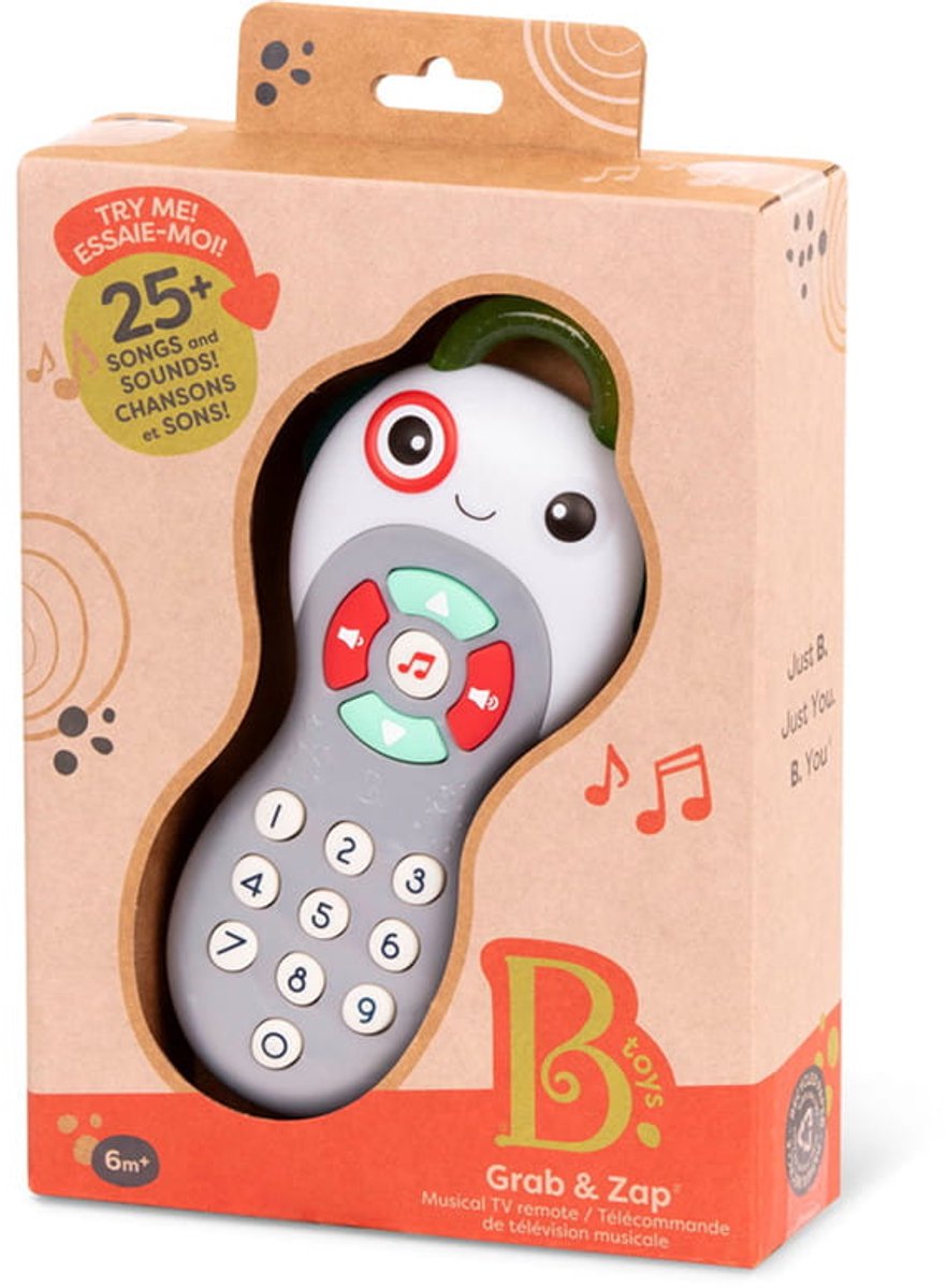 B.Toys - Muzikale TV-afstandsbediening - Interactief - Kleurrijk Verlicht - Volume- en Grijpfunctie