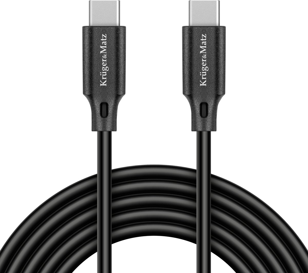Kruger&Matz USB-C Kabel 2,5m, 100W PD, Zwart