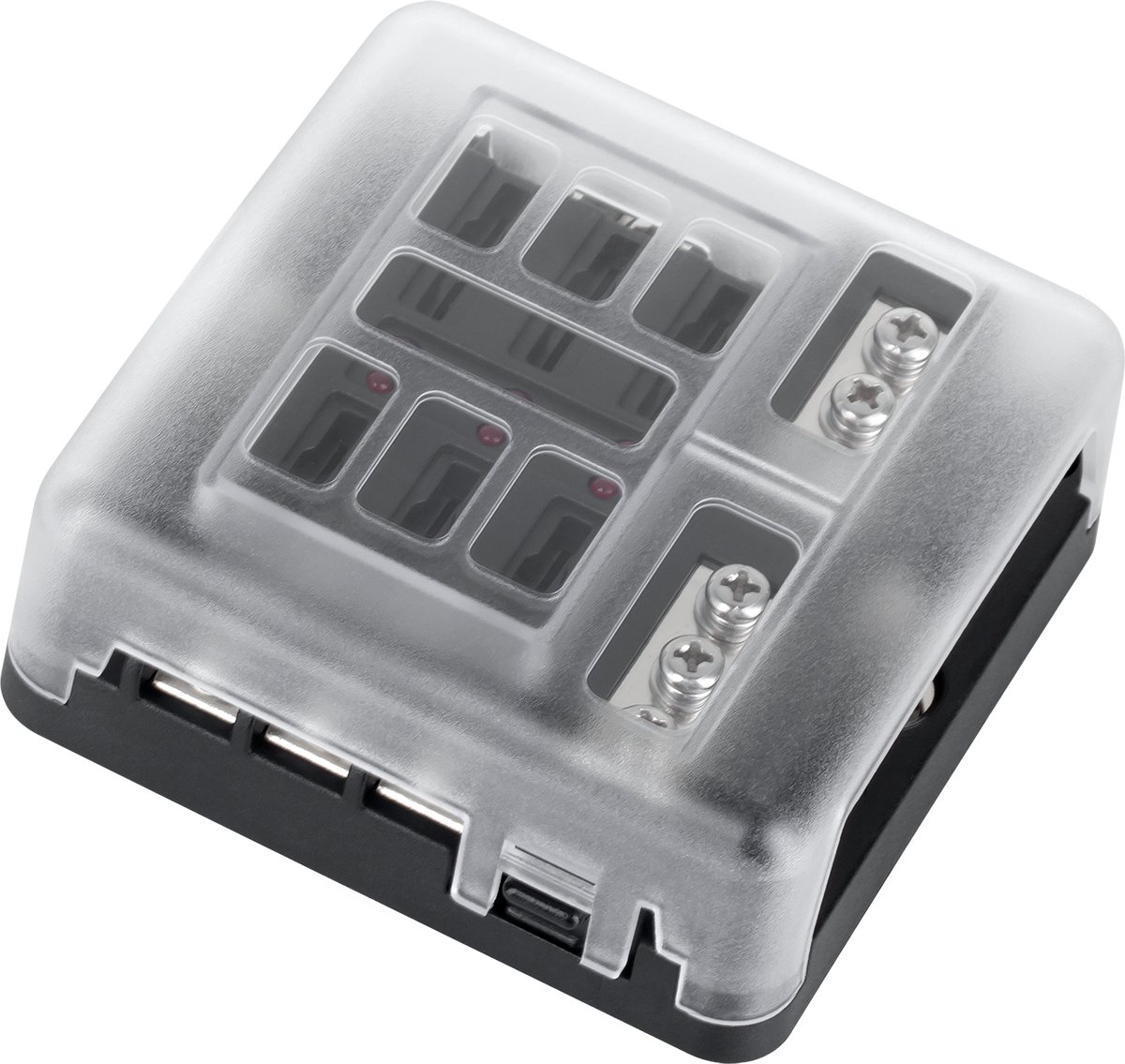 Cabletech FB-6 Serie - Auto Zekeringkast - 6 Gaten - LED-indicatoren