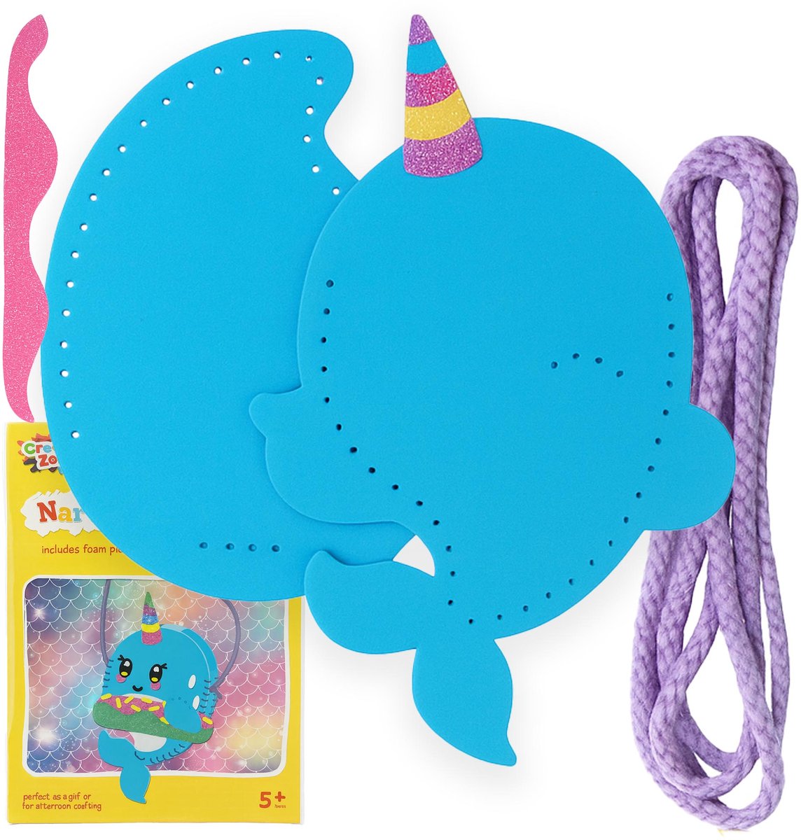 Creator Zone Serie - Narwal Tas Creatief Doe-Het-Zelf Set - 35 Onderdelen - Voor Kinderen
