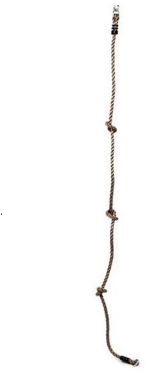 Klimtouw PP Ø18mm met 3 knopen 2 ophangringen 210 cm Dun