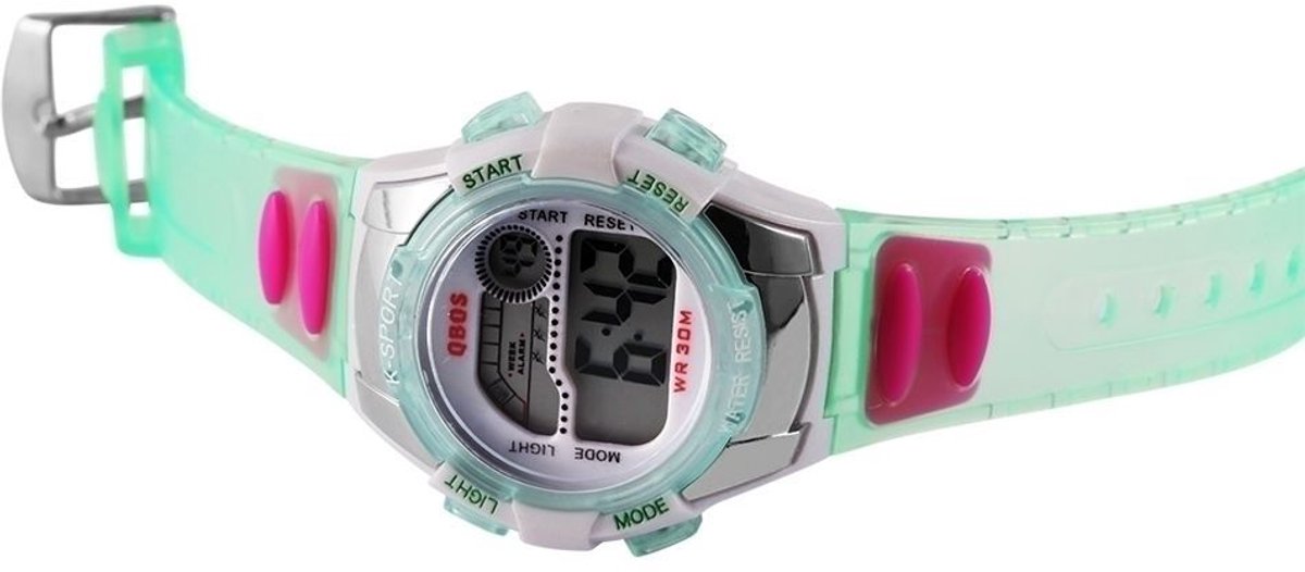 QBOS QBOS kinderhorloge Mallyx QBOS kinderhorloge met siliconen band
