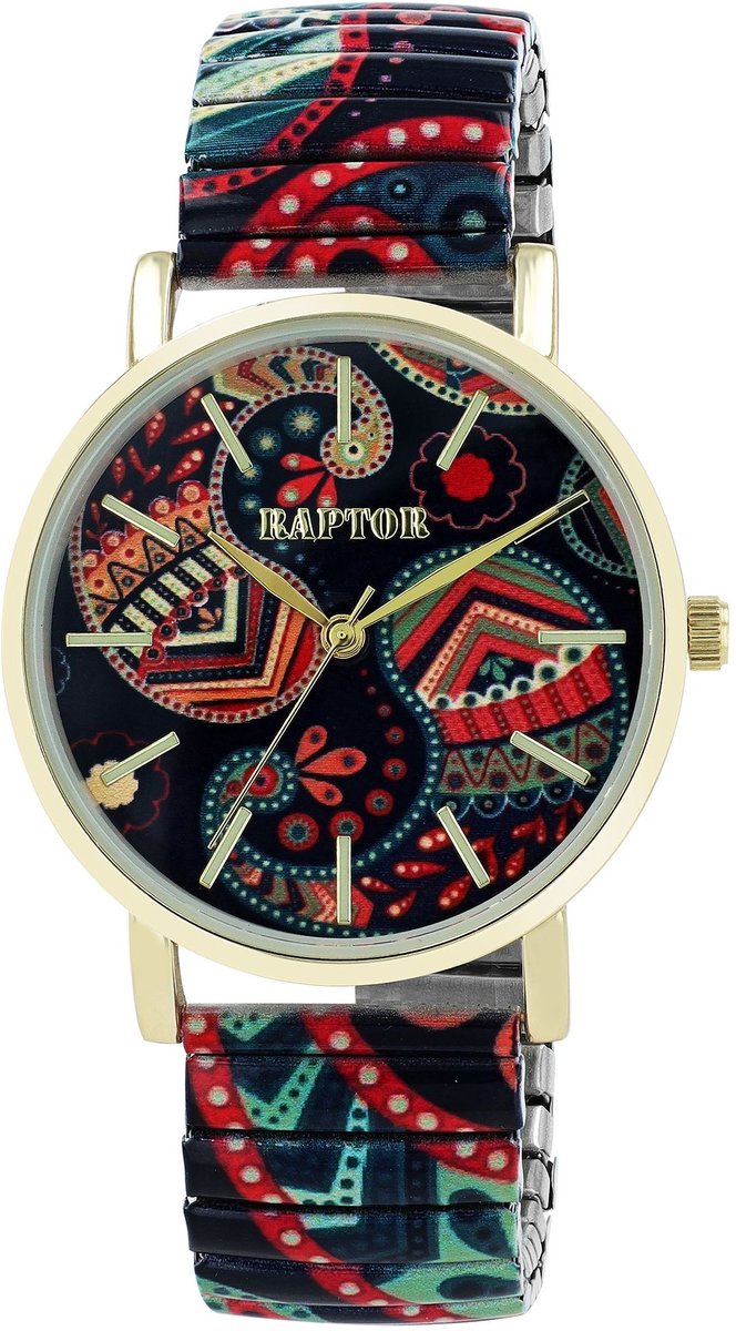 Raptor Herenhorloge siliconen JW20204 met echte leren band, 5ATM, basic, modern, zakelijk