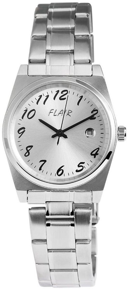 FLAIR Herenhorloge van roestvrij staal 200622500001 Flair herenhorloge met roestvrijstalen band