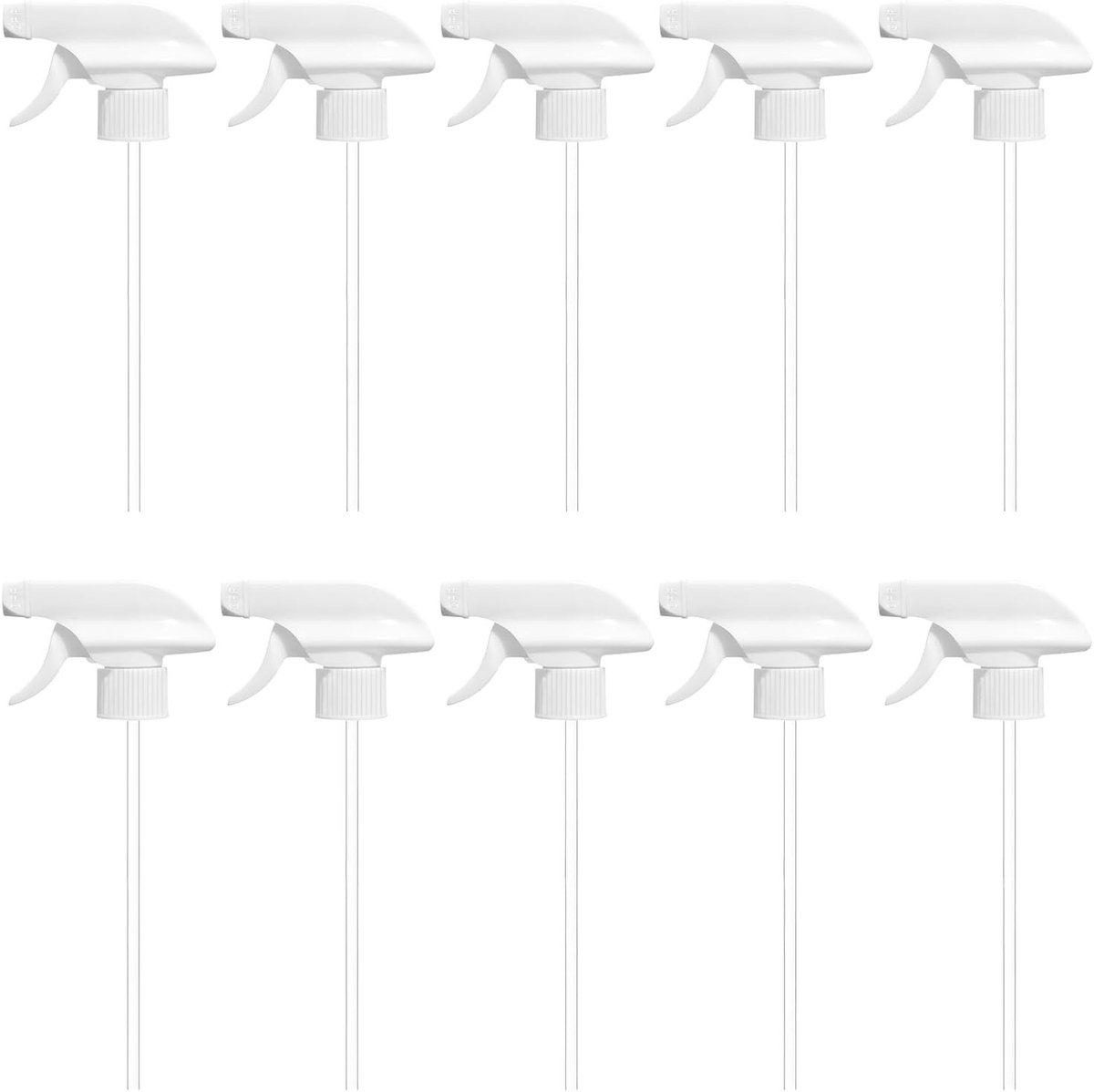 Pack van 10 multifunctionele spray nozzles voor sprayflessen - verstelbaar, lekvrij, BPA-vrij, ideaal voor planten, schoonmaak en verzorgingsproducten