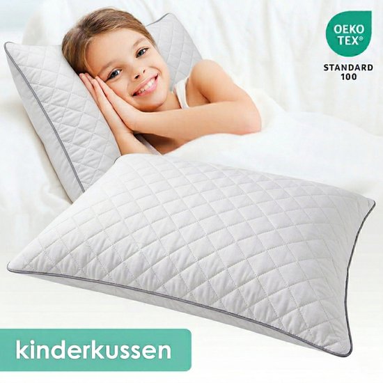 Kinderkussen 60x70 cm - Vanaf 2 jaar - Eerste Kussen - Anti Allergisch - Verstelbaar - Zavelo Peuterkussen Puck