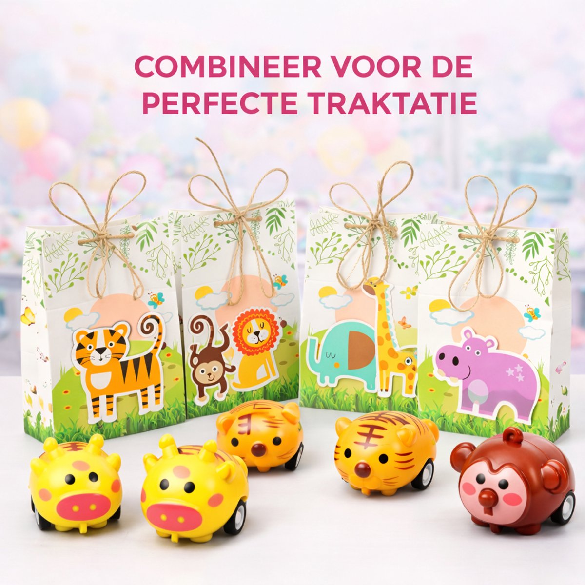 Isa's Friends® - Uitdeelcadeaus Terugtrek Beestjes - 10 stuks - Traktatie - Uitdeelcadeautjes voor Kinderen — afbeelding 4