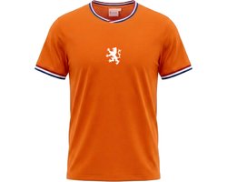 T-shirt Nederland - Supporter Shirt Holland voor Voetbal & Koningsdag - 95% Katoen - 5% Elastaan - Unisex Dames / Heren - Oranje - Maat XL