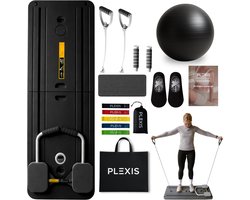 Plexis Pilates Board - Reformer – Pilates Sokken - Inklapbare Pilates Set met Weerstandsbanden - Pilates Bal - Met Luxe Draagtas - 30 Dagen Afvalchallenge E-book
