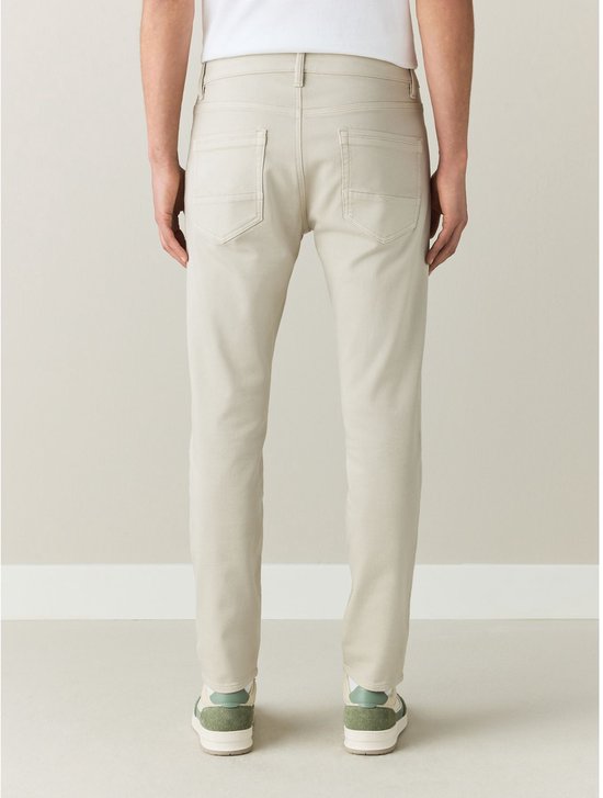Next - Heren - Strakke Pasvorm - Comfortabele stretchjeans - Naturel