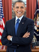 Poster Barack Obama Portret - Oud President Amerika/Verenigde Staten - Large 70 x 50