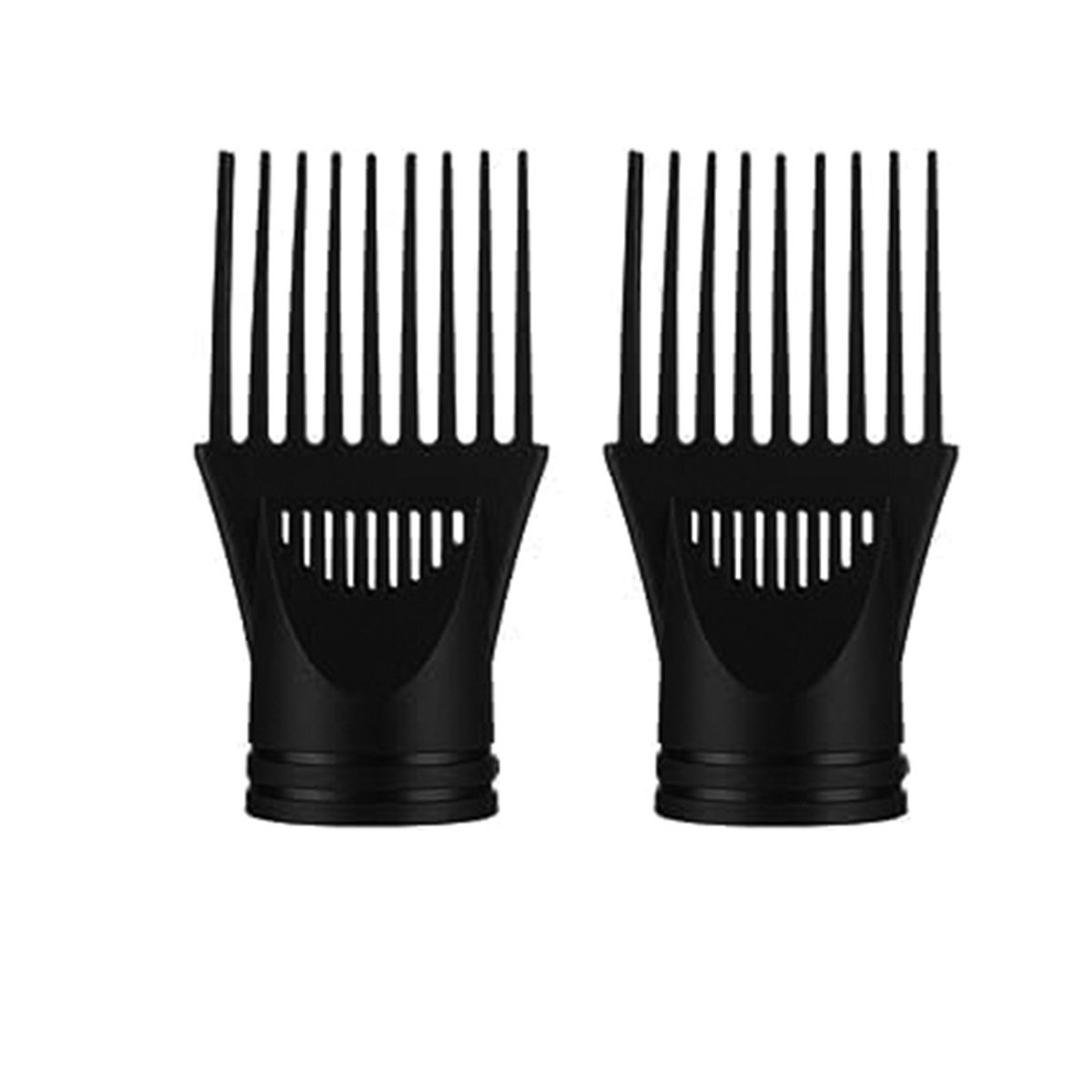 "2 stuks - universele diffuser voor fohn - universele diffuser voor krullen - universele diffuser voor haardroger - haardroger kam - zwart - accessoires voor haardrogers"