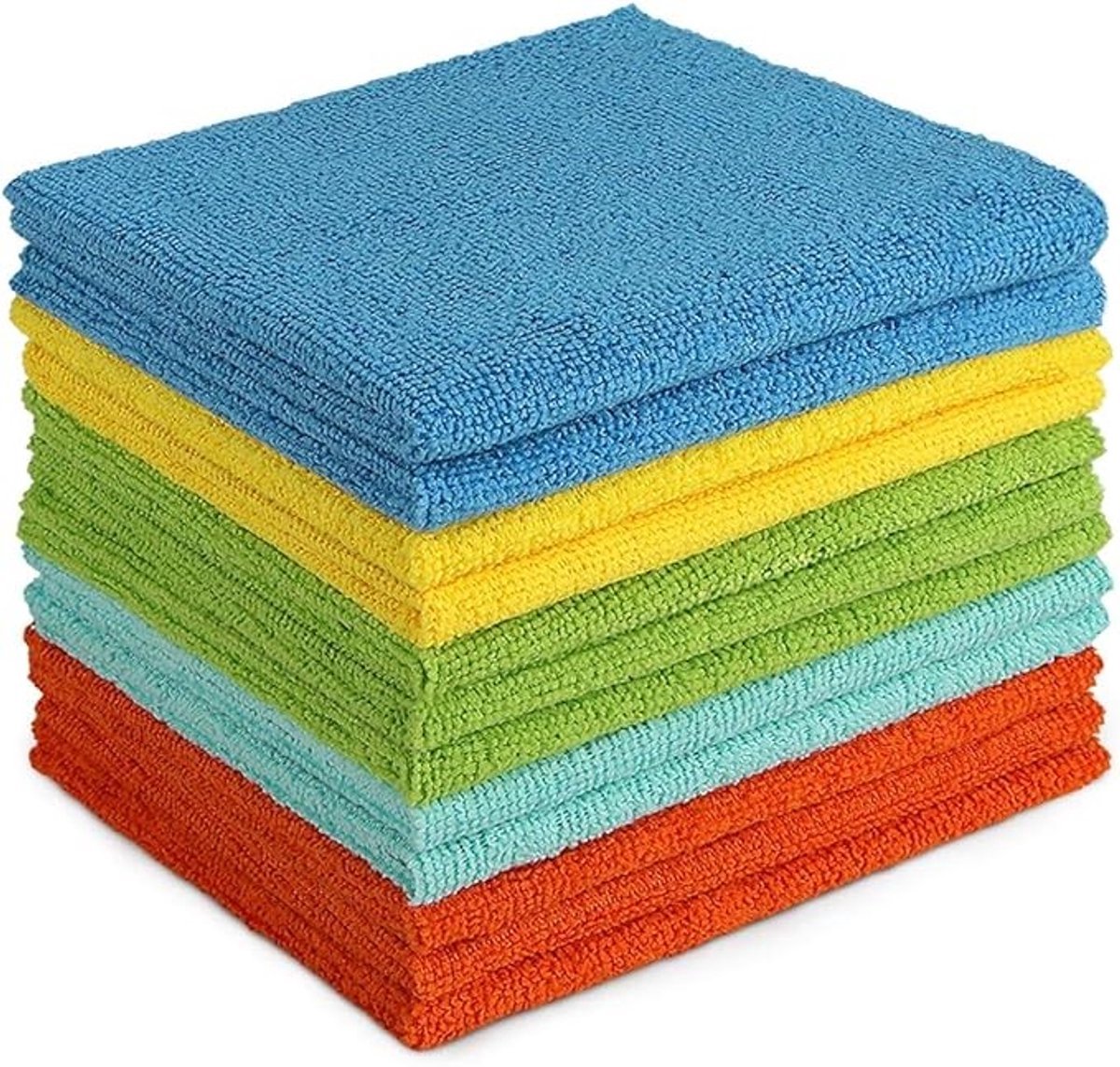 Set van 12 microvezeldoeken, multifunctioneel en wasbaar voor al uw schoonmaakklussen