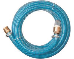Aanzuigslang-set 1", 7 mtr + RVS zuigkorf + messing aansluiting : Aanzuigset