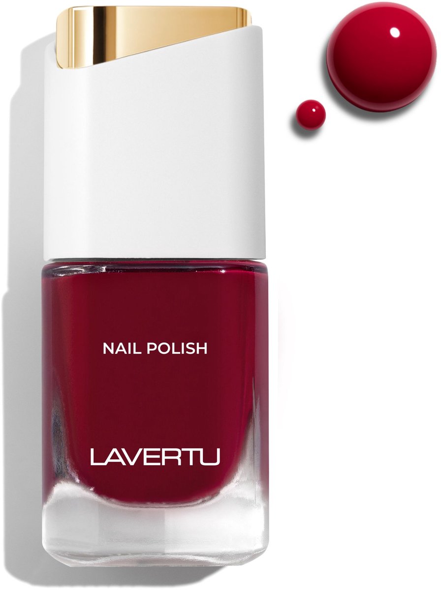 LAVERTU Nagellak Nature – 37 Messira Red - Langhoudende Vegan Nagellak met Natuurlijke Glans – Sneldrogend & Verzorgend – 10 ml