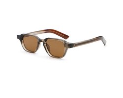 Loud and Clear® - Zonnebril - Heren - Dames - Vierkant - Bruin - Gepolariseerd - Polariserend