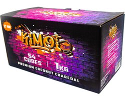 kimo Coco kooltjes - Houtskool blokjes - 27mm - 54 blokjes - 1KG