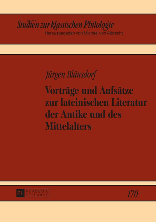 Studien zur klassischen Philologie 170 - Vortraege und Aufsa ... - cover