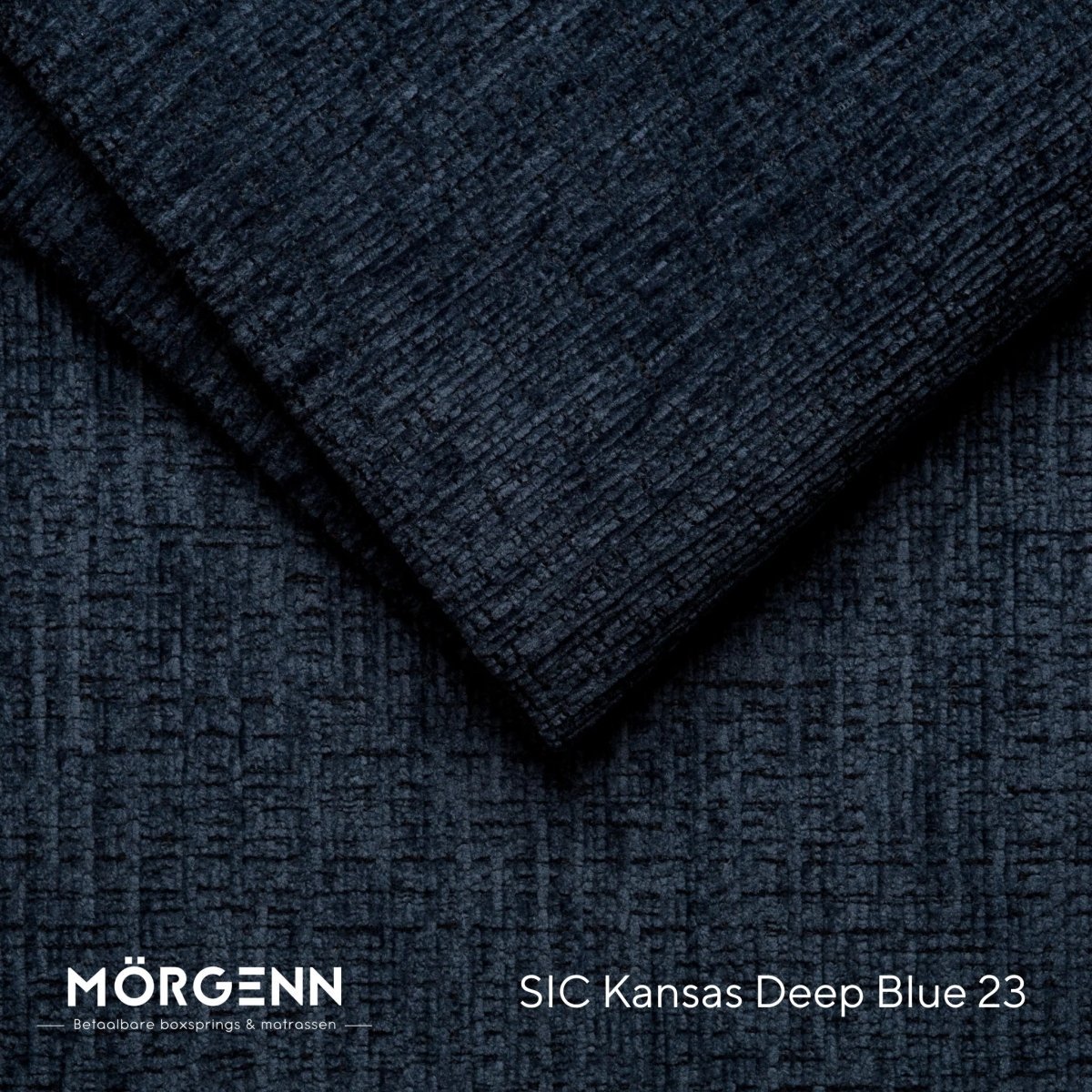 Mörgenn SIC Kansas Stofstaal - Chenille Stof voor Boxspring en Bed - Deep Blue 23