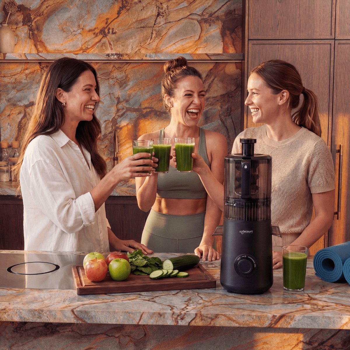 Safecourt Kitchen Slow Juicer XXL - sapcentrifuge Zwart thumbnail 3