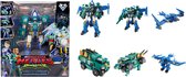 Dinoster - Figurines robots 6 en 1 - Méga robots transformables - 28cm - Raptor Tron