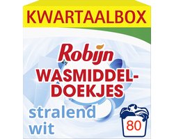 Robijn - Wasmiddeldoekjes Stralend Wit - 5 x 16 stuks - Voordeelverpakking