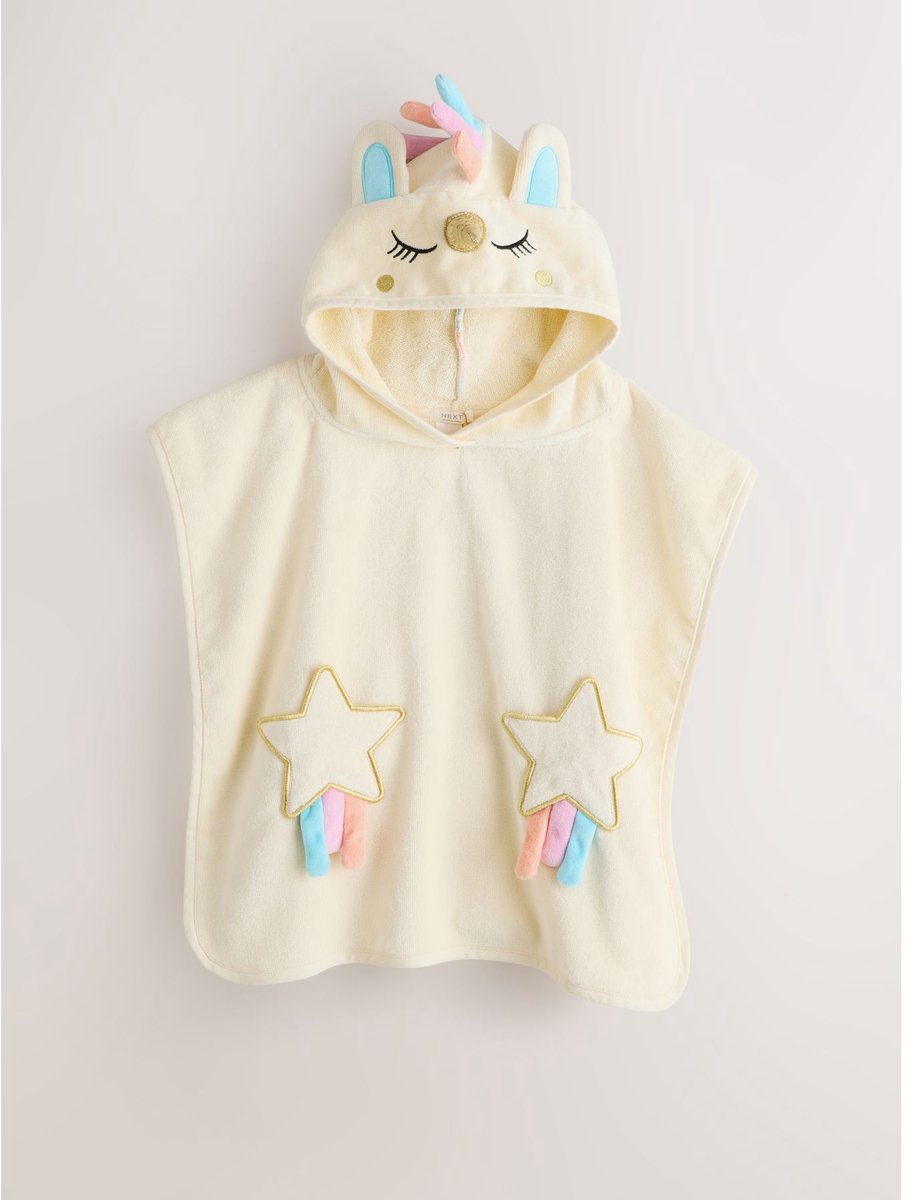 Next - Meisjes - Poncho van badstof - Crème