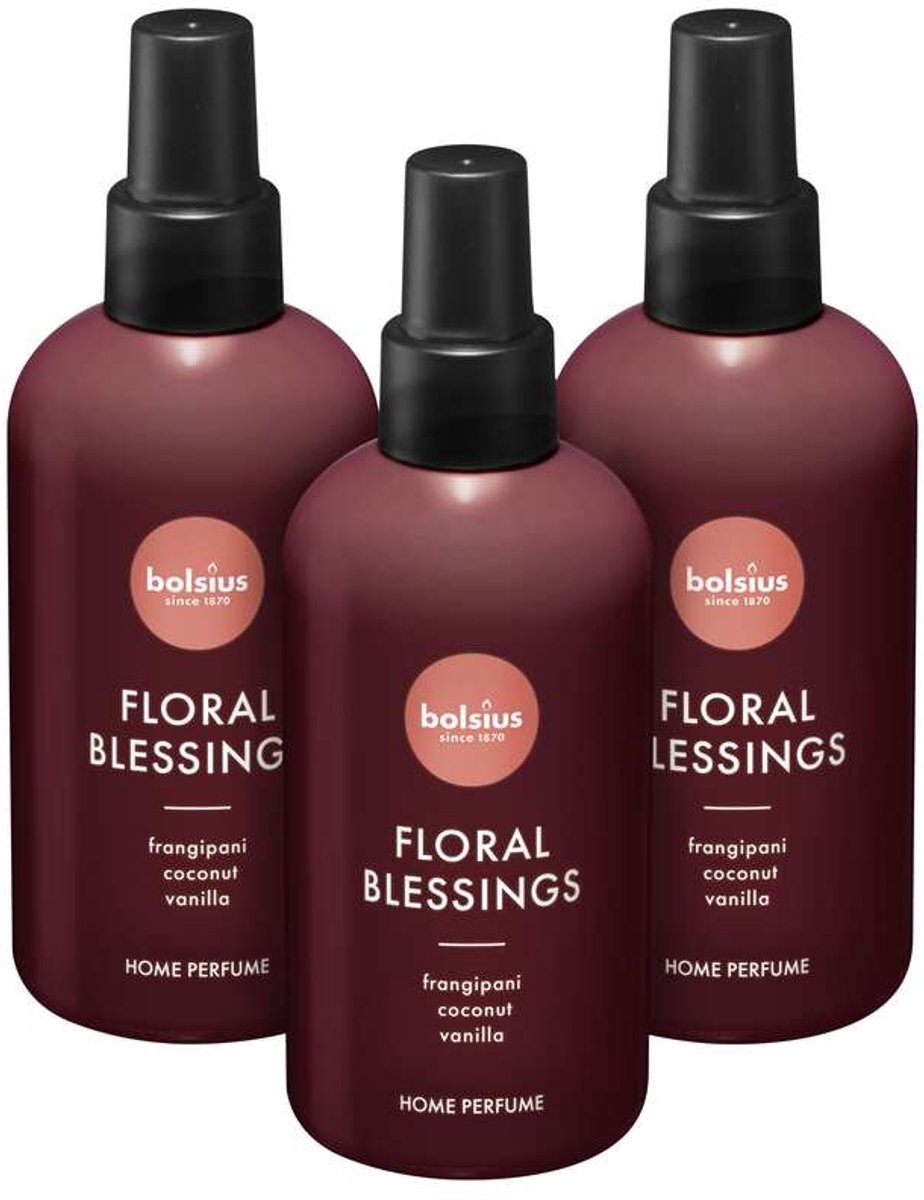 Bolsius - Huisparfum - Floral Blessing - 3 stuks - Bloemig - 225 ml
