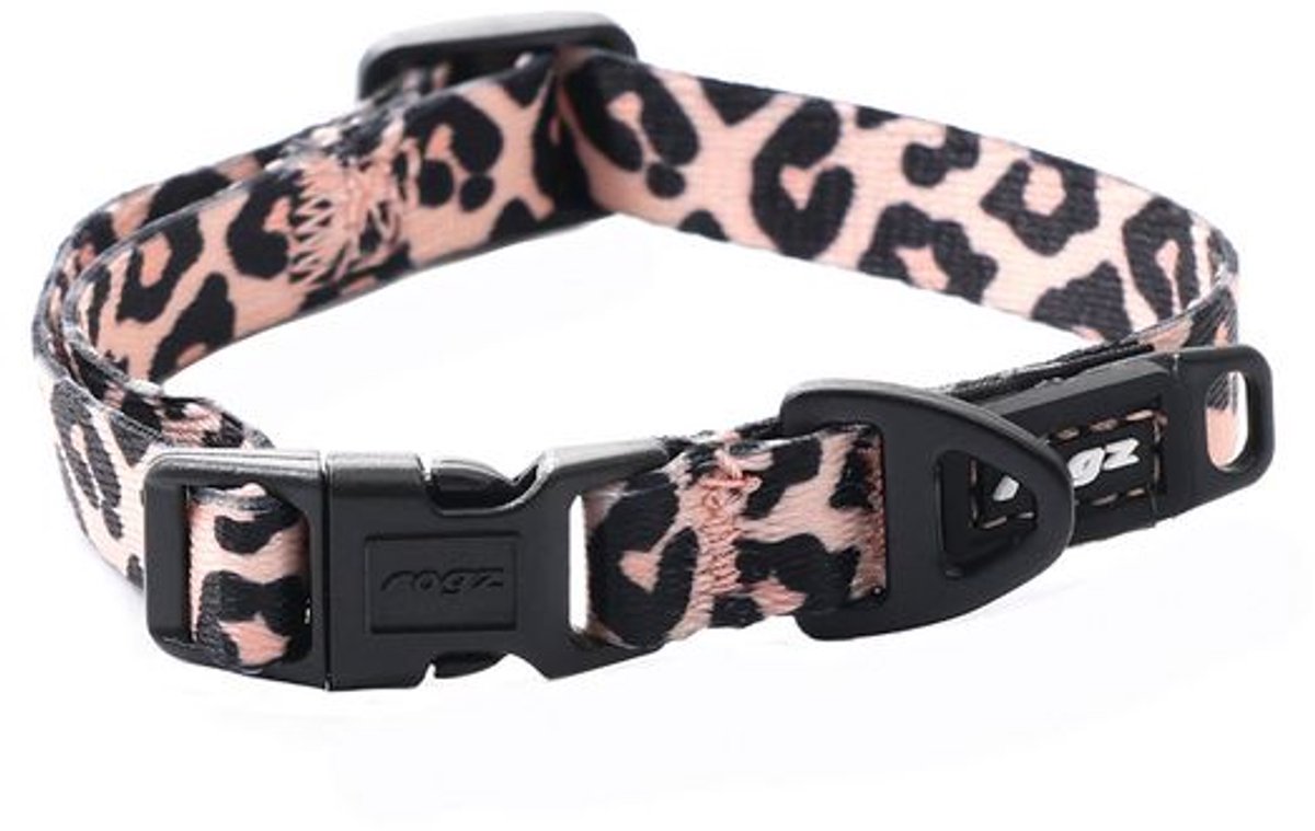 Rogz Fusion Halsband Leopard Pink - Hondenhalsband - S