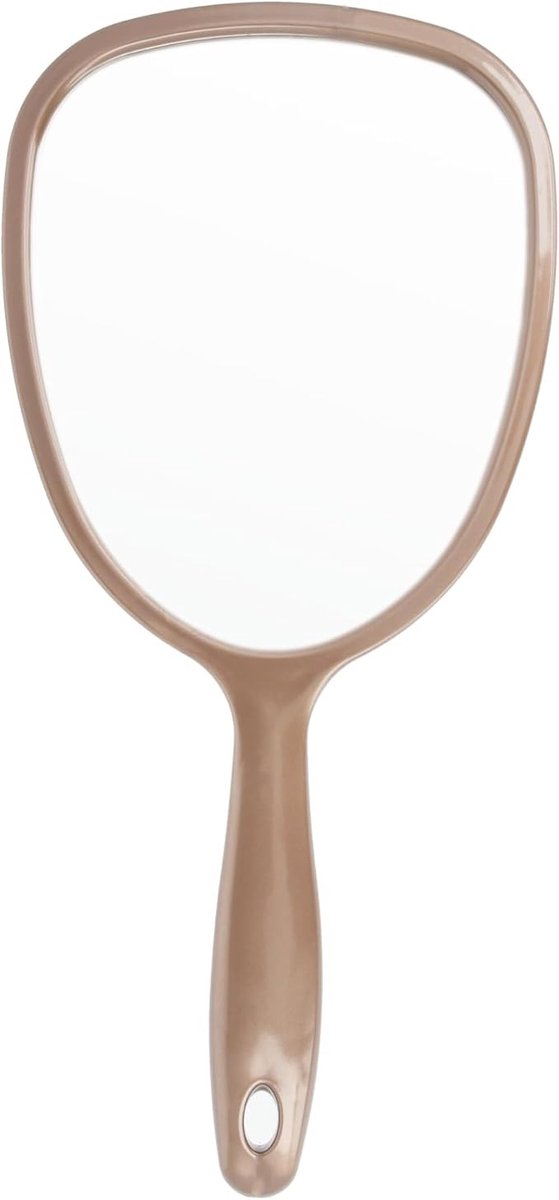 Ovaal handspiegel met comfortabele greep voor make-up en styling