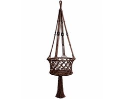 Lavandoux - Macramé Plantenhanger - Ø30 cm - Katoen - Bruin