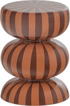 WOOOD Ravo Bijzettafel - Metaal - Roze/Bruin - 46x36x36
