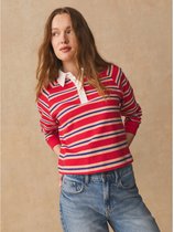 Next - Dames - Rugbypolo met kraag en lange mouwen - Rood