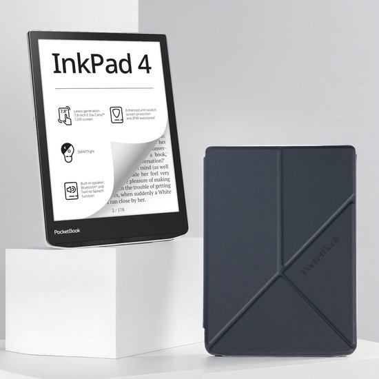 PocketBook InkPad 4 + Origami Zwarte Shell Cover - Voordeelb ... - cover