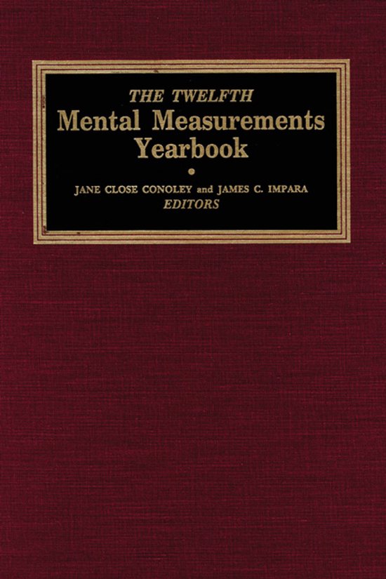 The Twelfth Mental Measurements Yearbook - cover