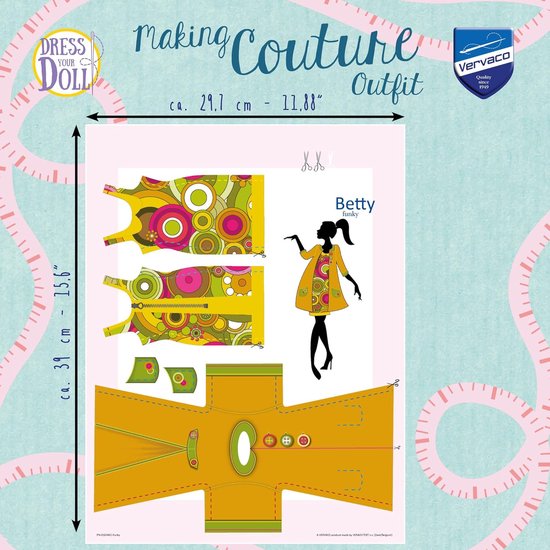 Poppen Kleding Set - Poppen Mode - Creatief Knutselen - Couture Ontwerp - 31 x 24 x 1 cm - Multikleur — afbeelding 3