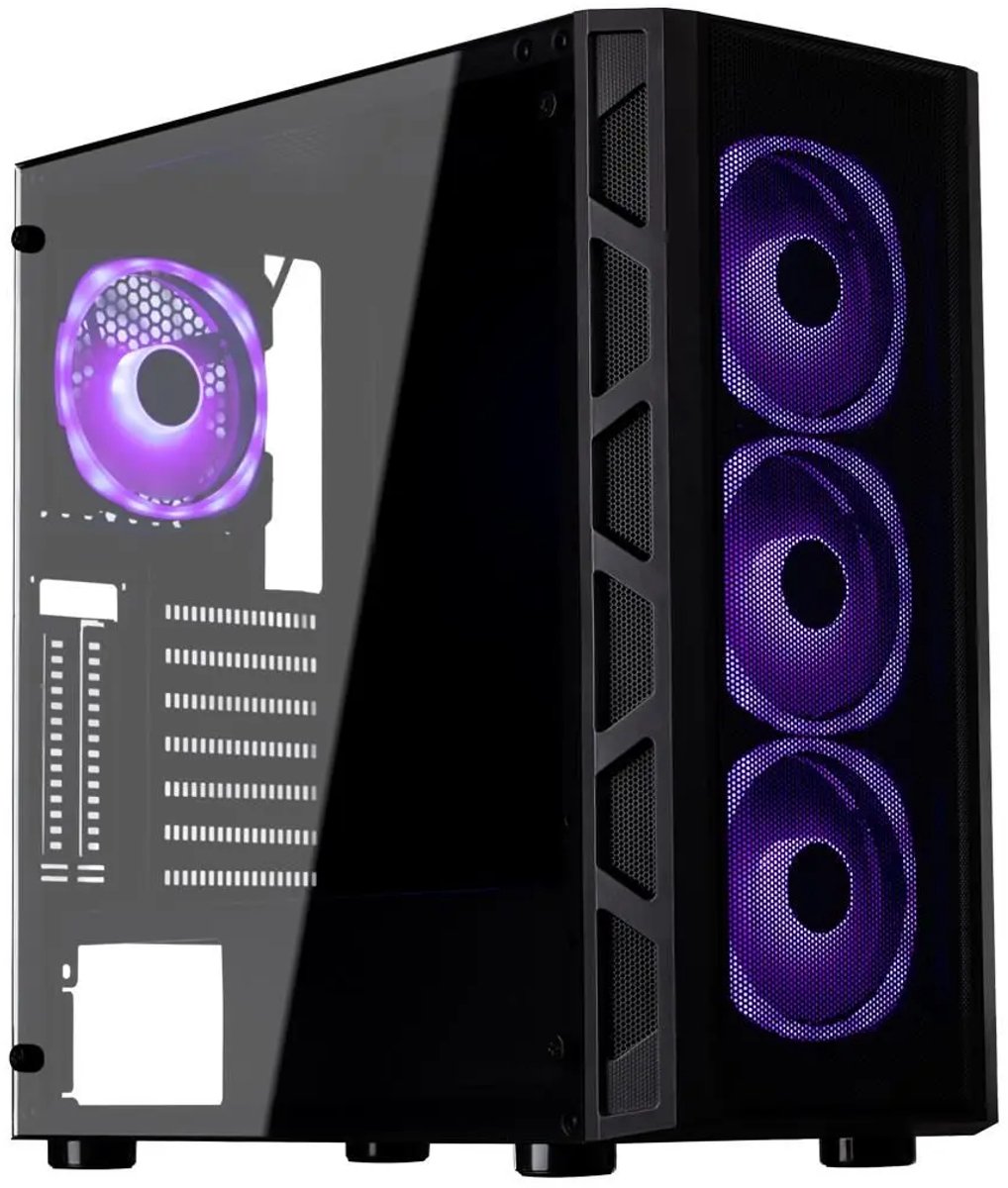 SMX Chest TGM - Mid Tower Behuizing ATX Tempered Glass Zwart