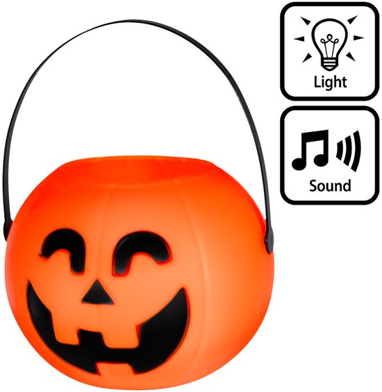 Boland - Seau Citrouille LED - Horreur