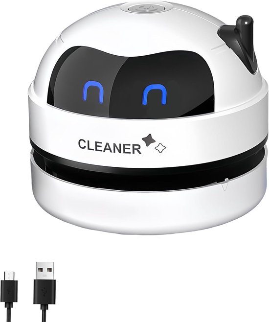 Sander Shop mini-stofzuiger, kleine USB-oplaadbare stofzuiger, draagbare stofzuiger met krachtige draadloze zuigkracht voor tafel, kantoor, auto, school en thuis.