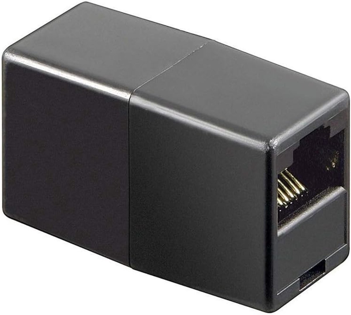 ISDN Adapter - RJ45 Koppeling - Netwerk Verbinding - Bus naar Bus - 2cm Compact - Zwart