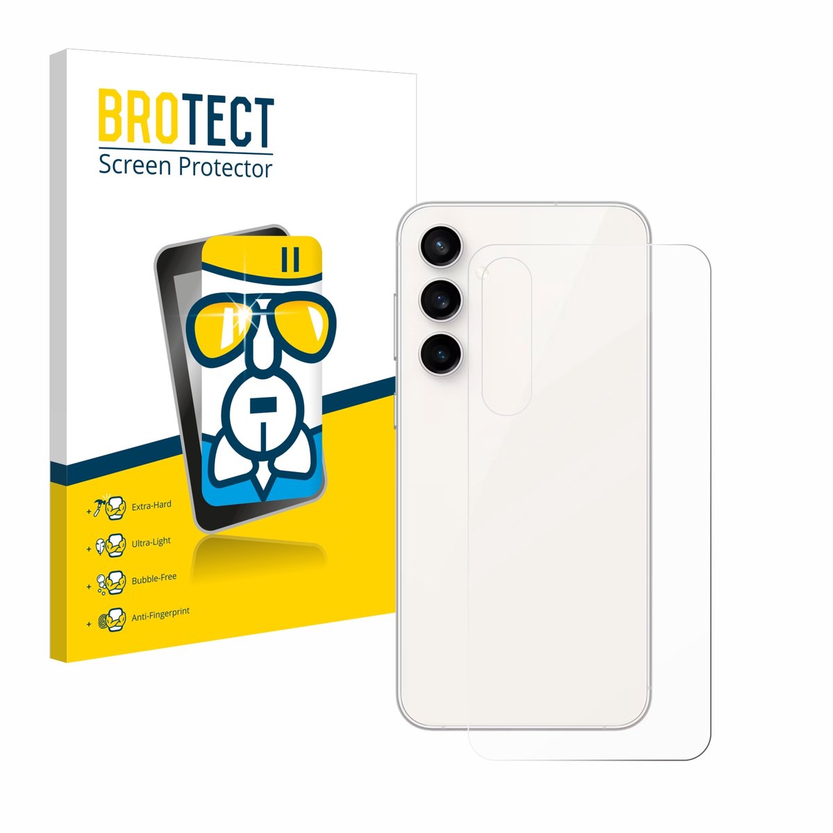 Screenprotector voor Samsung Galaxy S23 FE (Achterkant) Beschermglas transparant