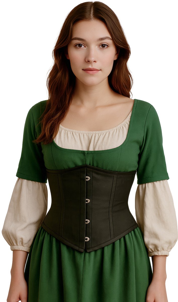 Fiestas Guirca – Verkleedkleding – Korset – Piraat/Steampunk – Zwart – Dames - M