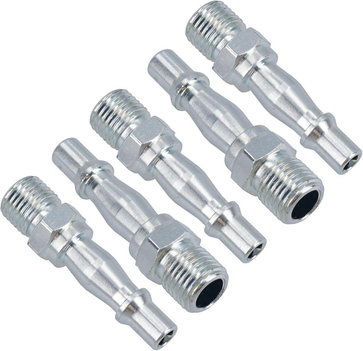 5-Pack Universele Snelle Luchtkoppeling Man-naar-Man 1/4 Inch BSP - Flexibele Stofvrije Aansluiting