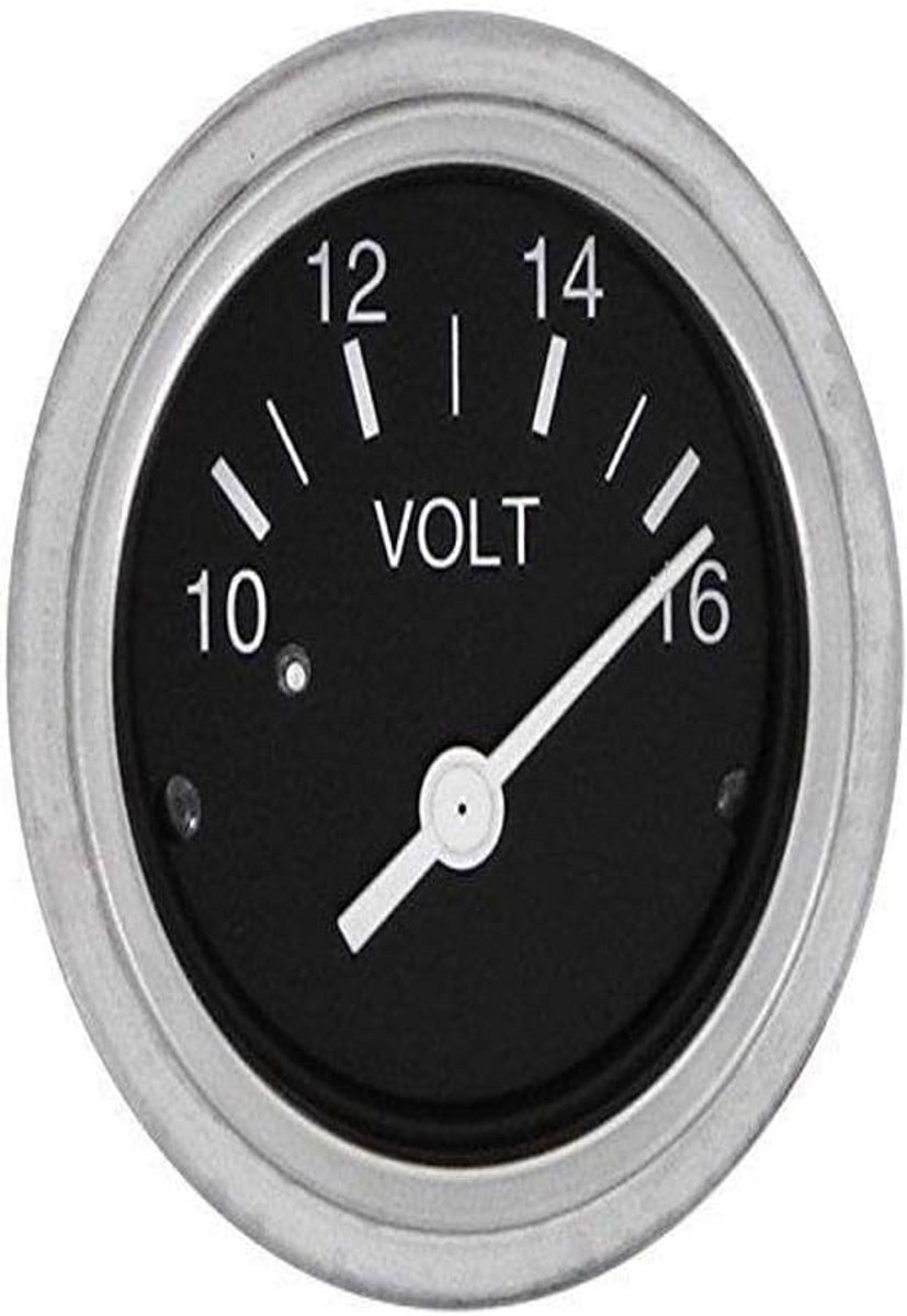 2 Inch 12 Volt Voltmeter voor Auto en Boot - Meetbereik 10-16 VDC